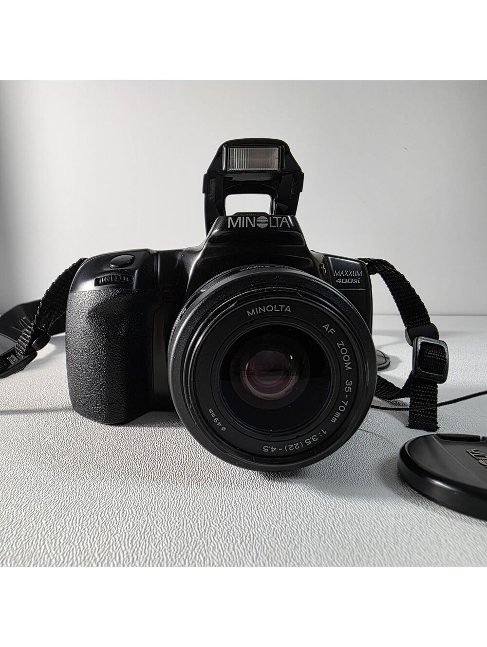 Minolta Maxxum 400SI 35mm SLR Film Camera With 35-70mm AF Zoom Lens Tested Works